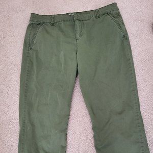 Ana Wide Leg Chino Crop Pants Size 10